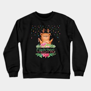 christmas deer Crewneck Sweatshirt